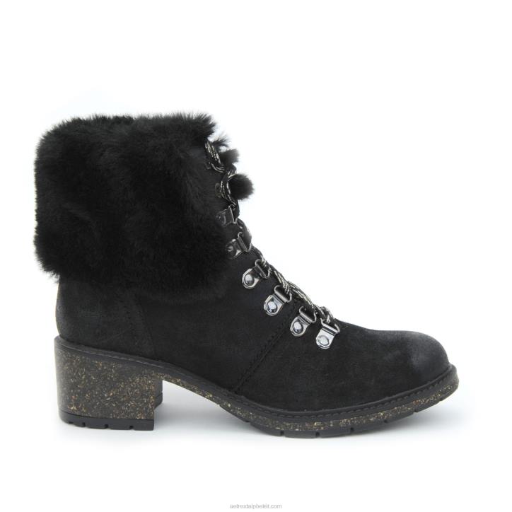 nők fekete Aetrex brooklyn időjárásbarát prémes fűzős csizma XH44124