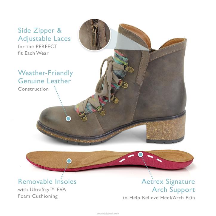 nők karamell kávézó Aetrex joleen arch tartócsizma XH4472