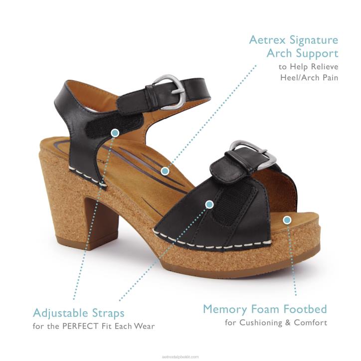 nők fehér Aetrex tory nyitott orrú sarok XH44274