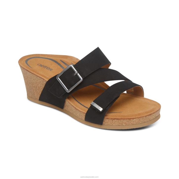 nők fekete Aetrex kimmy ívtartó ék XH44138