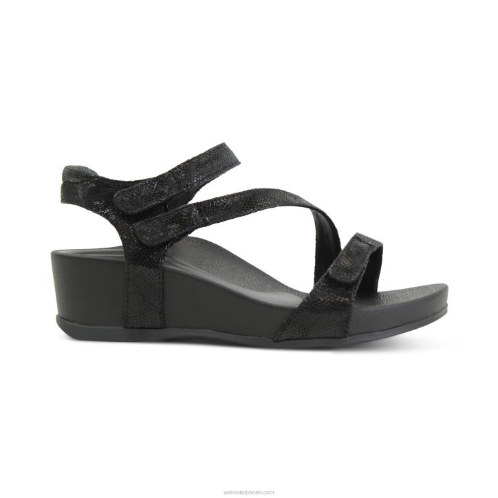 nők fekete Aetrex randi ívtartó ékek XH44304