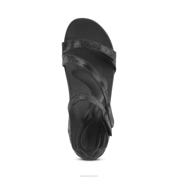 nők fekete Aetrex randi ívtartó ékek XH44304