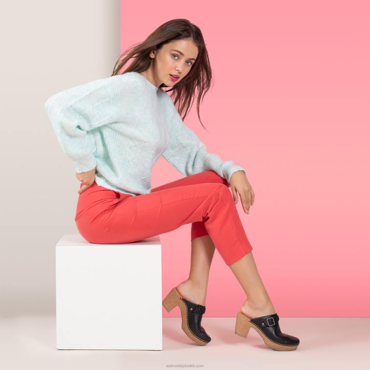 nők fekete bőr Aetrex magos klumpa XH44221