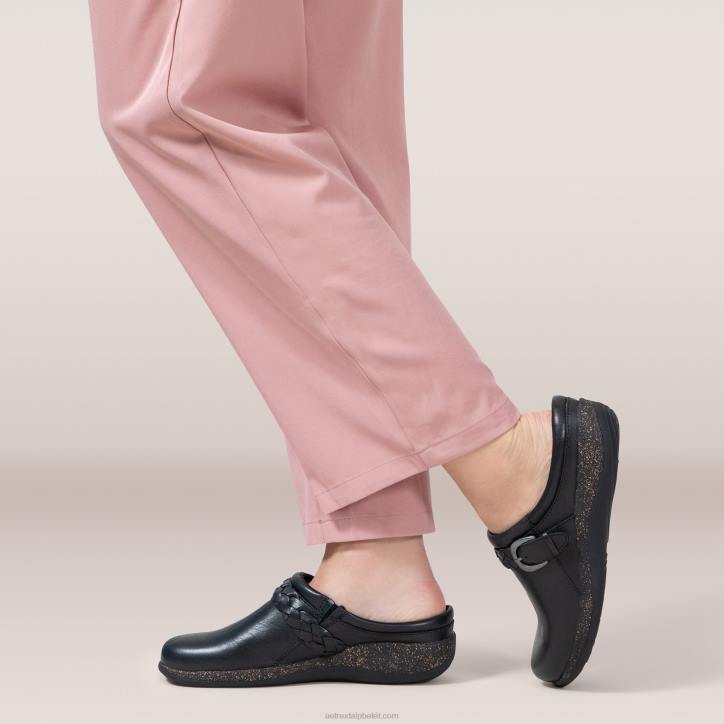 nők fekete Aetrex libby komfort klumpa XH44157