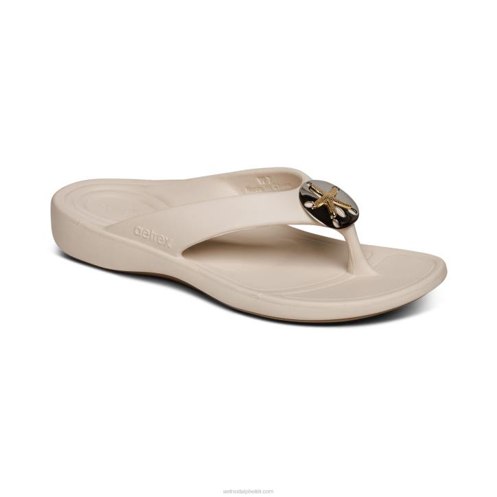 nők elefántcsont Aetrex maui tengeri csillag orthotic flip XH44270