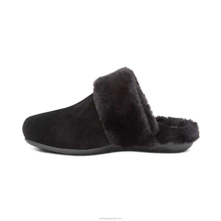 nők fekete Aetrex arianna ív támasztó papucs XH44119