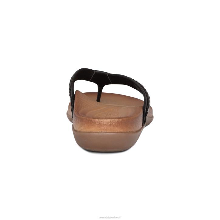 nők fekete Aetrex emmi fonott tanga XH44167