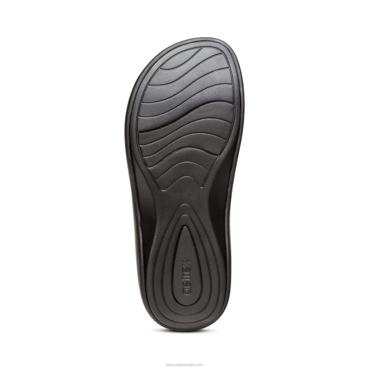 nők fekete Aetrex maui tengeri csillag orthotic flip XH44273