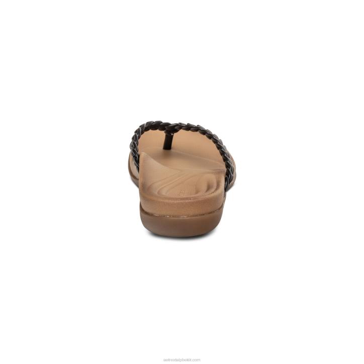 nők fekete Aetrex rachel tanga szandál XH44246