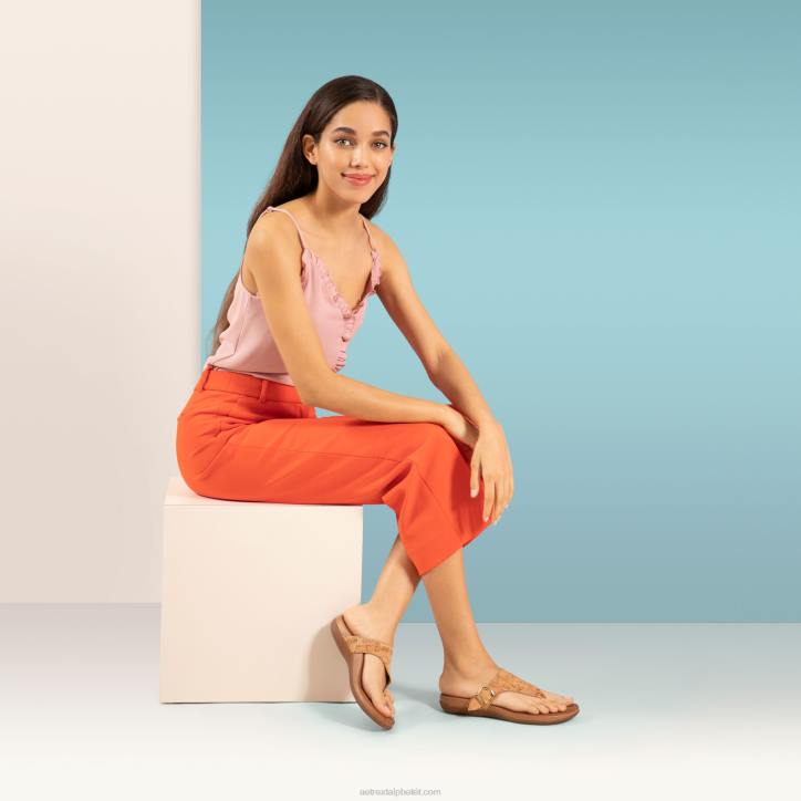 nők parafa- Aetrex rita állítható tangás szandál XH4486