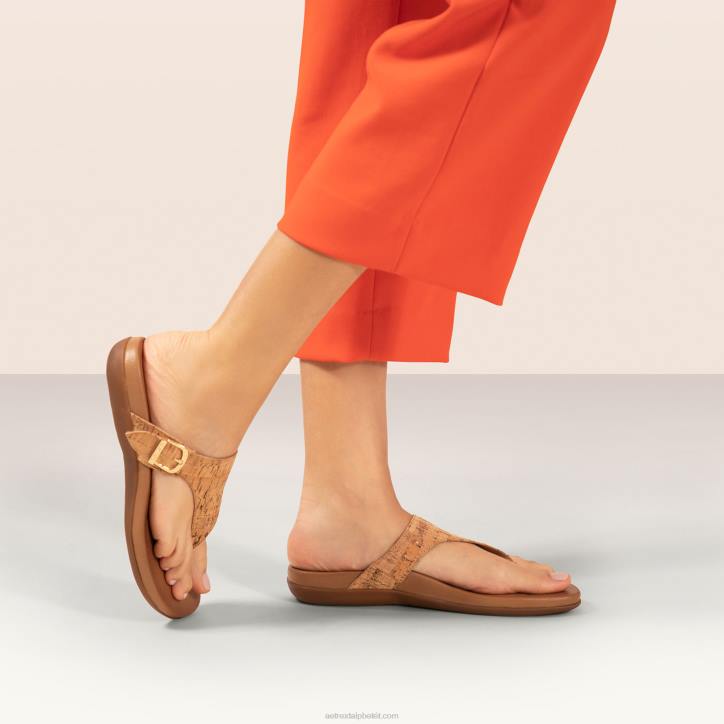 nők parafa- Aetrex rita állítható tangás szandál XH4486