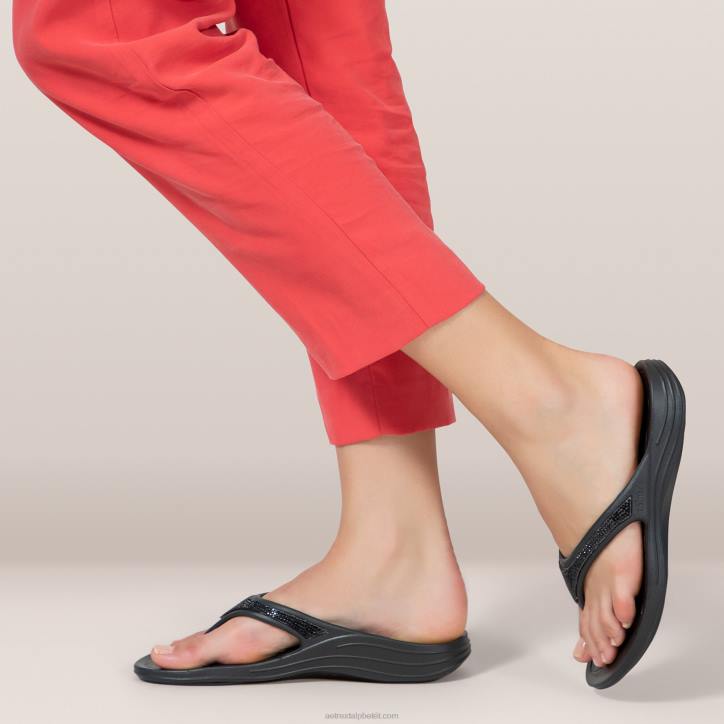 nők rózsaszín csillogás Aetrex Fidzsi-szigeteki orthotikus flip XH44263