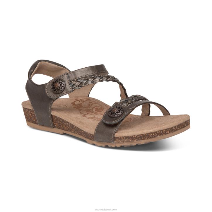 nők bronz Aetrex Jillian fonott negyed pántos szandál XH4435