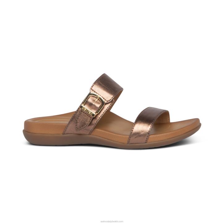 nők bronz Aetrex mimi ívtartó szandál XH4468