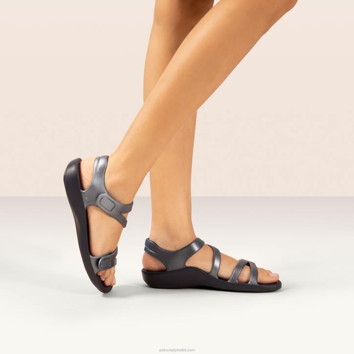 nők csillogó sötétkék Aetrex Jillian sport szandál XH4463