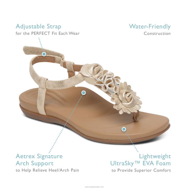 nők fekete Aetrex charli tanga szandál XH44115