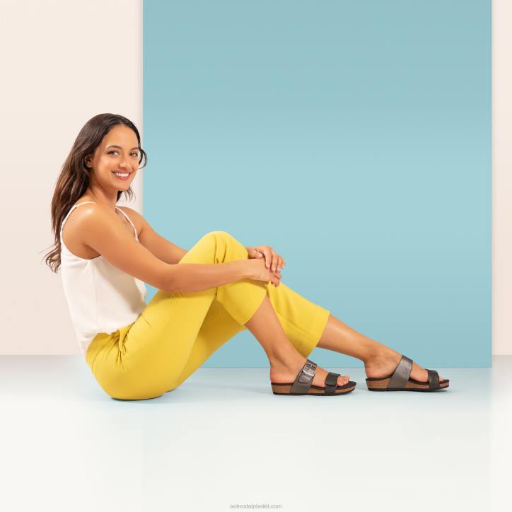 nők fekete Aetrex százszorszép állítható csúszda XH4466