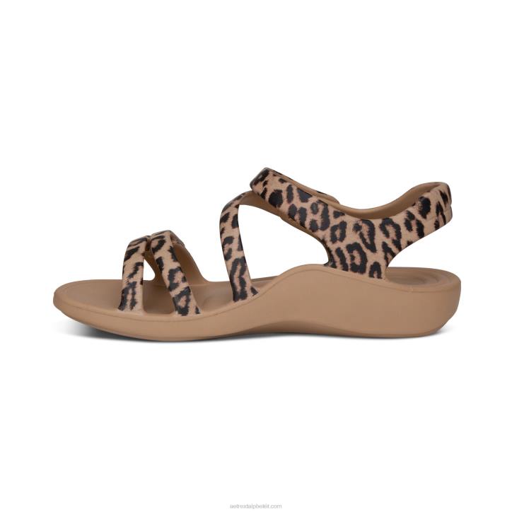 nők leopárd Aetrex Jillian sport szandál XH44146