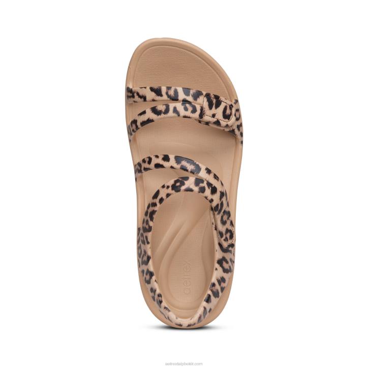nők leopárd Aetrex Jillian sport szandál XH44146