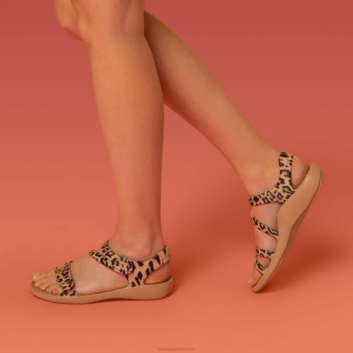 nők leopárd Aetrex Jillian sport szandál XH44146