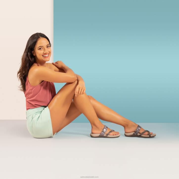 nők ón szikrázik Aetrex izzy állítható csúsztatható szandál XH4450