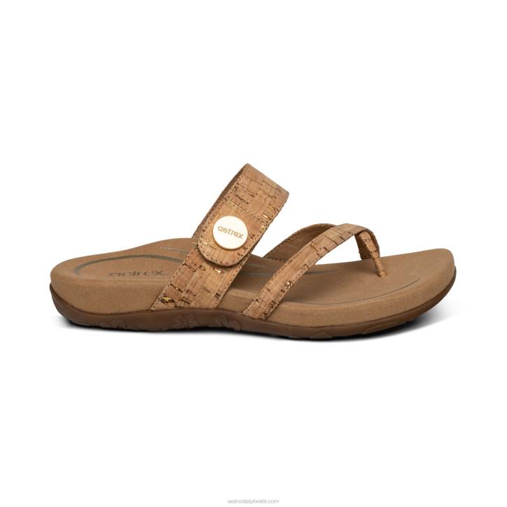 nők parafa- Aetrex izzy állítható csúsztatható szandál XH44215