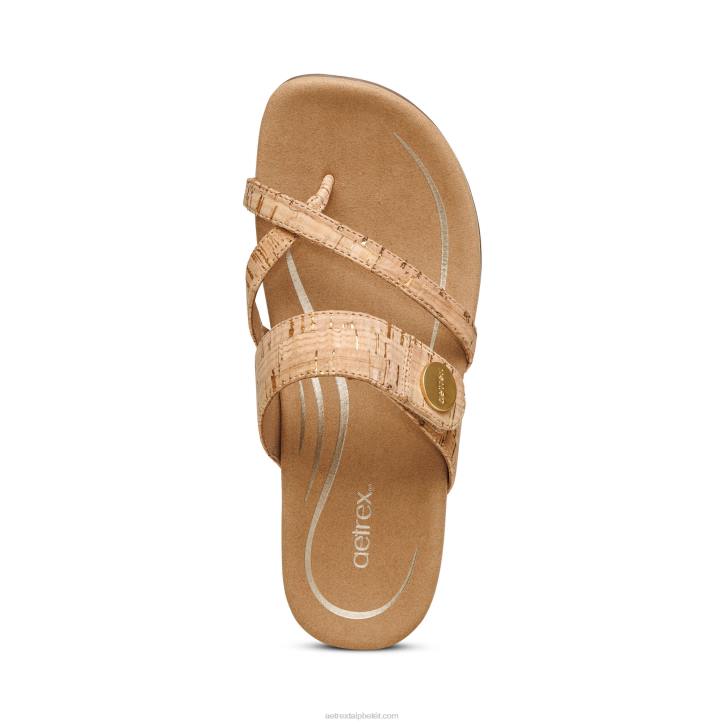 nők parafa- Aetrex izzy állítható csúsztatható szandál XH44215