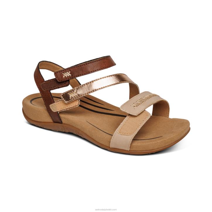 nők semleges multi Aetrex Gabby állítható negyed pántos szandál XH44194