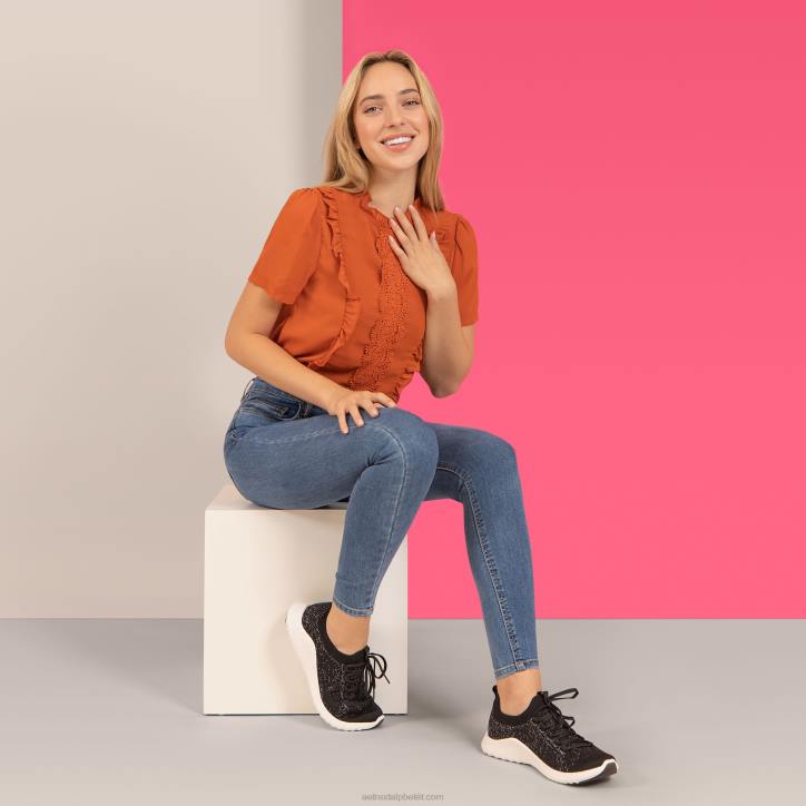 nők fekete Aetrex carly arch support tornacipő XH44102