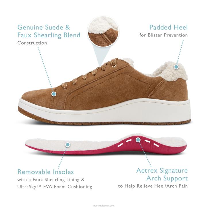 nők hangulatos ezüst Aetrex kényelmes blake komfort tornacipő XH44127